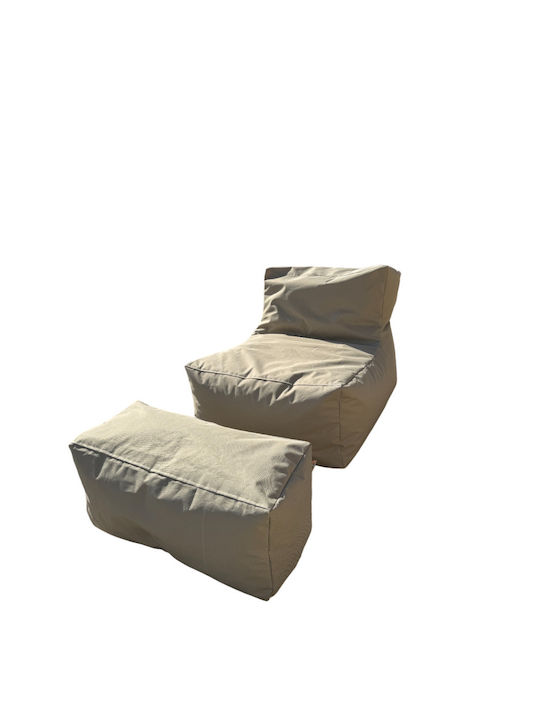SteweHome Sitzsack Birne Wasserdicht Beige 75x65x70cm