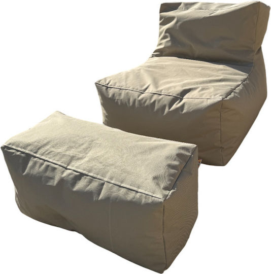 SteweHome Sitzsack Birne Wasserdicht Beige 75x65x70cm