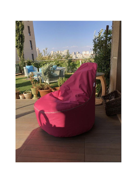 Πουφ Πολυθρόνα Αδιάβροχη Ροζ 40x60x70cm