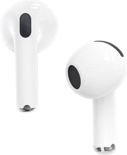 XO Q6 Pro Earbud Bluetooth Handsfree Ακουστικά με Θήκη Φόρτισης Λευκά