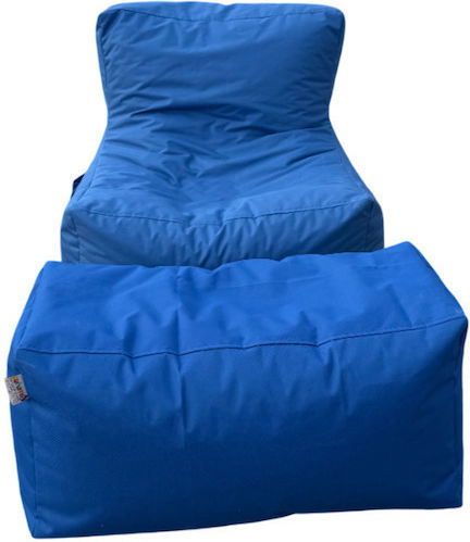 Bean Bag Chair Pear Waterproof Blue 75x65x70cm