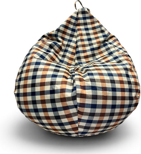 Pouf Birne Wasserdicht Karos 70x80cm
