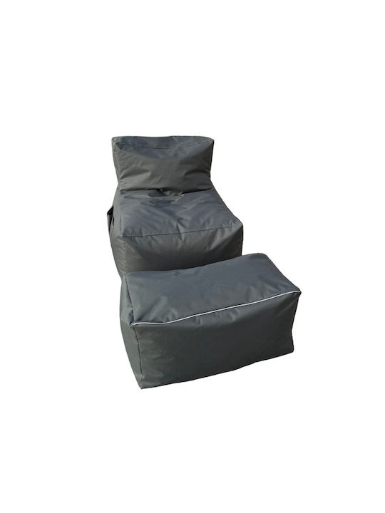Bean Bag Pear Waterproof Gray 75x65x70cm