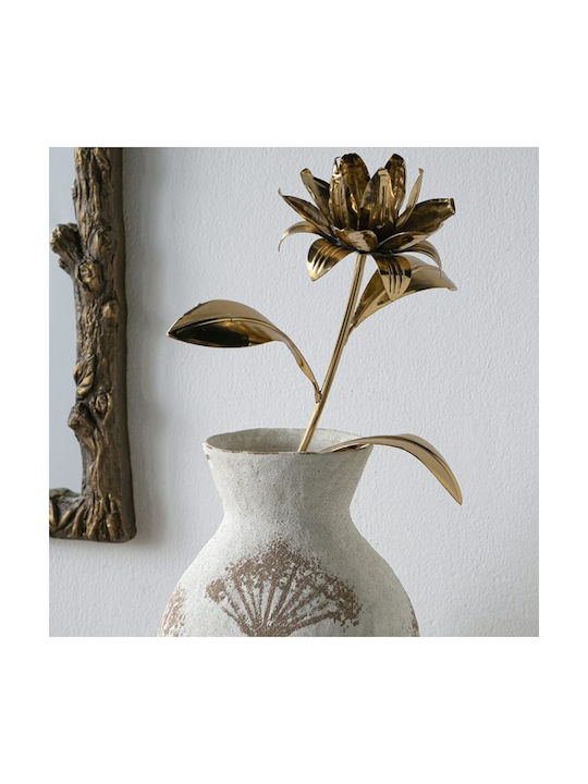 Artekko Solis Gold Metallic Flower 20x14x45.5 Cm