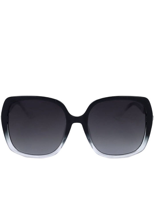 Guess Guess Damen Sonnenbrille mit Schwarzem Horn umrandetem Rahmen und Grauem Verlaufsfarbe Glas GF0406 05B