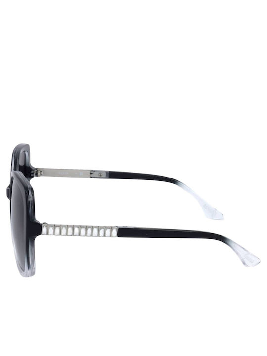Guess Guess Damen Sonnenbrille mit Schwarzem Horn umrandetem Rahmen und Grauem Verlaufsfarbe Glas GF0406 05B