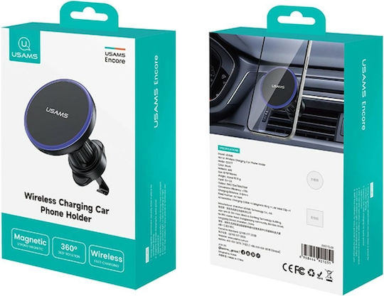 Usams Car Mobile Mount with Magnet and Wireless Charging MagSafe Black