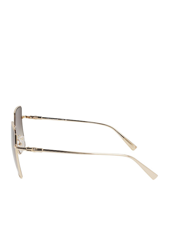 Longchamp Women's Sunglasses with Gold Metal Frame and Brown Gradient Lens LO173S 708
