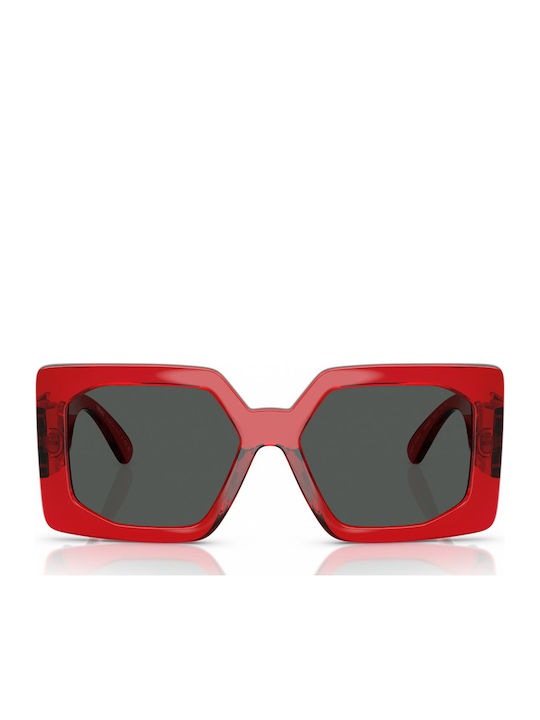 Versace Women's Sunglasses with Red Plastic Frame and Gray Lens VE4478U 550087