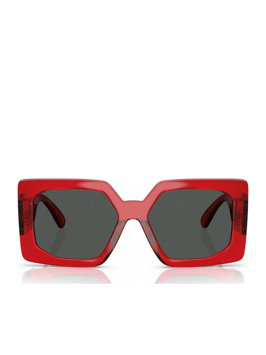 Versace Women's Sunglasses with Red Plastic Frame and Gray Lens VE4478U 550087