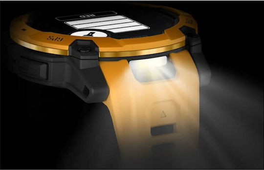 Garmin Instinct 3 Solar Алуминиев 50мм Водоустойчив Смарт часовник с Пулсометър (Sunburst със Sunburst/Сивa каишка)