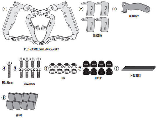 Givi Βάσεις Πλαϊνών Βαλιτσών Pl5146cam Bmw R 1300 Gs Adventure '25