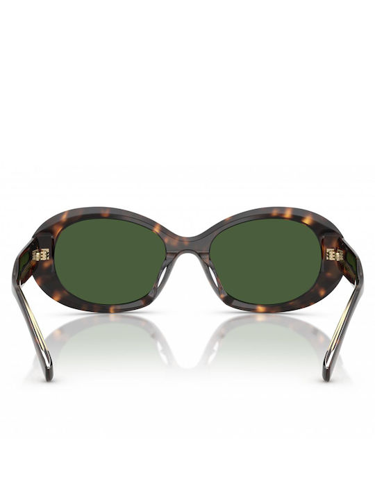 Tory Burch Γυναικεία Γυαλιά Ηλίου με Καφέ Ταρταρούγα Κοκκάλινο Σκελετό και Πράσινο Φακό TY7214U-172871
