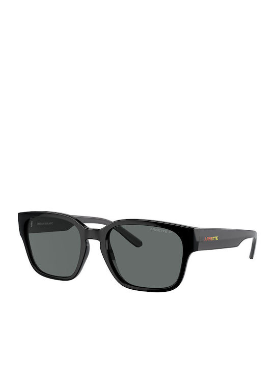 Arnette Men's Sunglasses with Black Plastic Frame and Black Lens