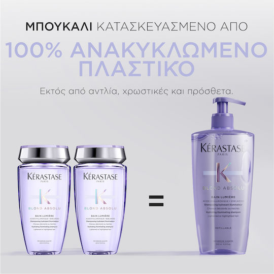 Kérastase Blond Absolu Bain Lumiere Шампоан Възстановяване/Подхранване и Хидратация за Оцветена Коса 500ml