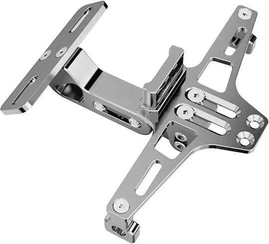 Foldable Motorcycle License Plate Holder for Folding License Plate Holder Universal DX-60 Blue