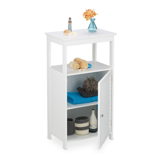 Relaxdays Badezimmerschrank 83x45x30cm Weiß