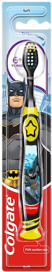 Colgate Batman Smile Soft Παιδική Οδοντόβουρτσα για 6+ Χρονών Γκρι / Κίτρινο