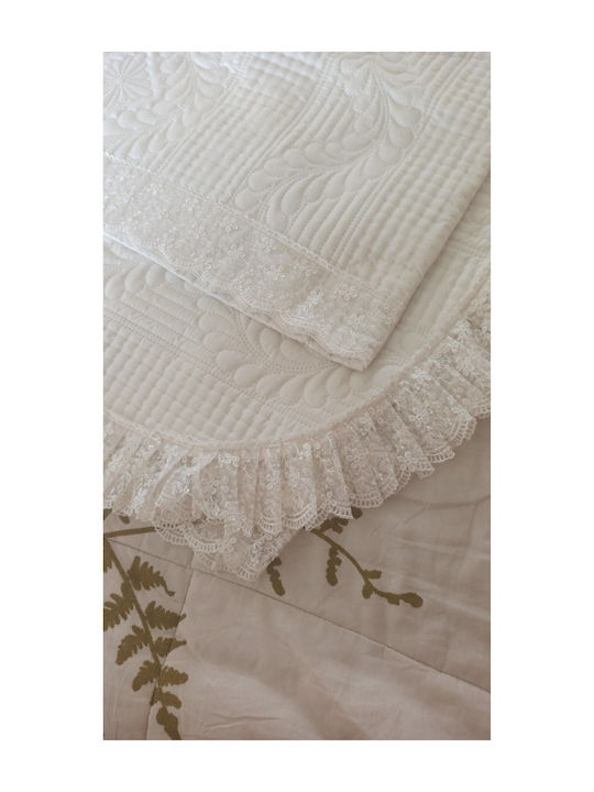 SteweHome Duvet Cover Set 250x260cm King Size With 2 Pillowcases Ecru