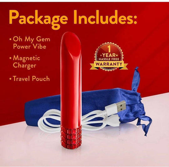 Blush Oh My Gem Vibrator Geschoss 12.7cm Rot