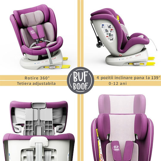 Buf Boof Twt Plus Deluxe Baby Car Seat i-Size with Isofix Purple 0-36 kg