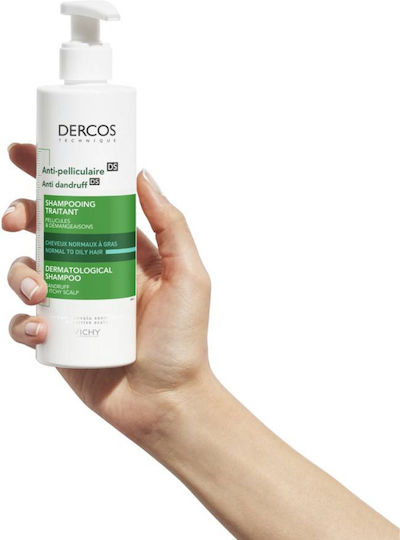Vichy Dercos Anti Dandruff DS Șampon Împotriva Mătreții și Dermatitei Seboreice pentru Păr Gras 390ml