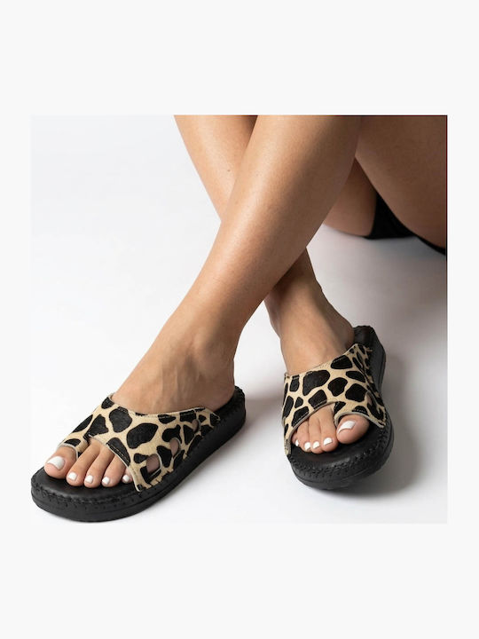 Leder Flache Damen Sandalen
