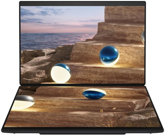 Asus ZenBook Duo UX8407AA-SN231X 14" OLED Ecran Tactil 144Hz (Ultra X9-388H/32GB/1TB SSD/W11 Pro) Gri Moher (Tastatură International English)