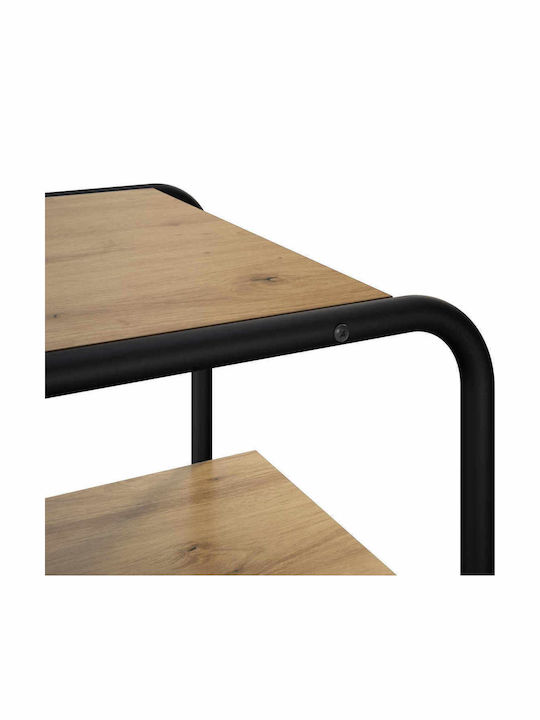 Konsolentisch aus Holz & Metall Eiche M80xT41xH75cm