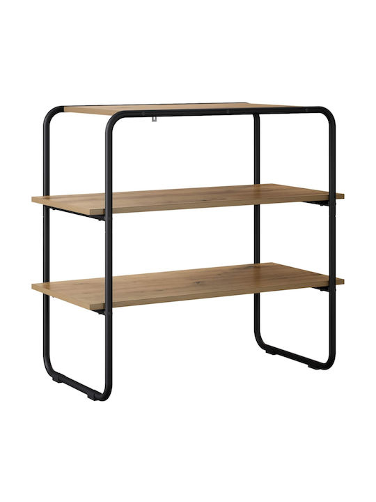 Konsolentisch aus Holz & Metall Eiche M80xT41xH75cm