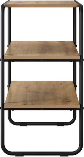Konsolentisch aus Holz & Metall Eiche M80xT41xH75cm