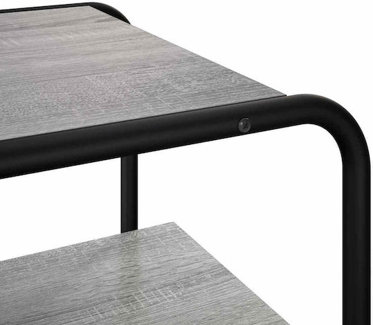 Console Table Made of Wood & Metal Gray L80xW41xH75cm