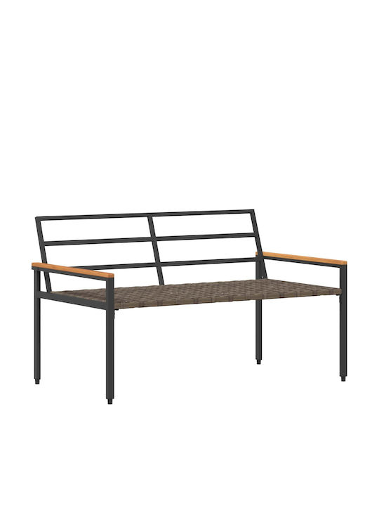 Outdoor Rattan Bench With Cushions 116x67.5x72cm