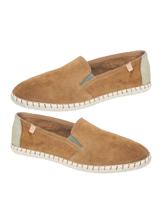 Suede Men's Espadrilles in Brown Colour