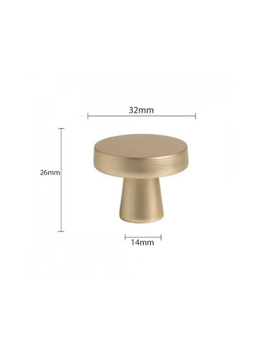 CMD Πόμολο Επίπλου από Μέταλλο Χρυσό Ματ Φ32mm 5310C CMD Πόμολο Επίπλου από Μέταλλο Χρυσό Ματ Φ32mm 5310C
