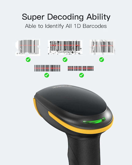 Inateck Bcst Handheld Scanner Wireless with 1D Barcode Reading Capability