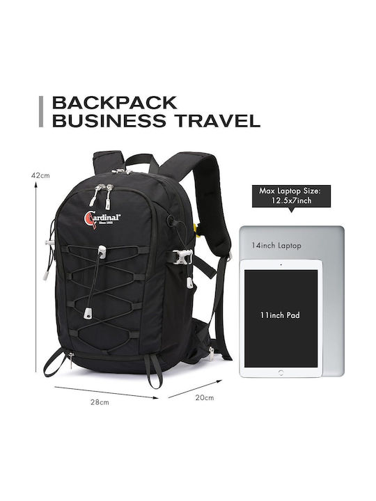 Cardinal Mountaineering Backpack 24L Waterproof Black Daypack