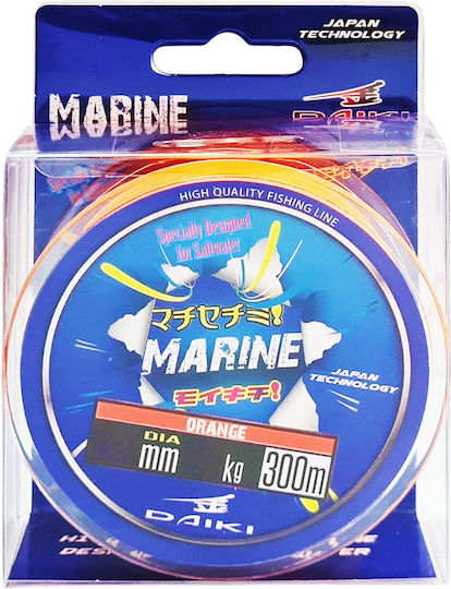 Daiki Marine Orange Fishing Line 300 m 0.30 mm 11 kg