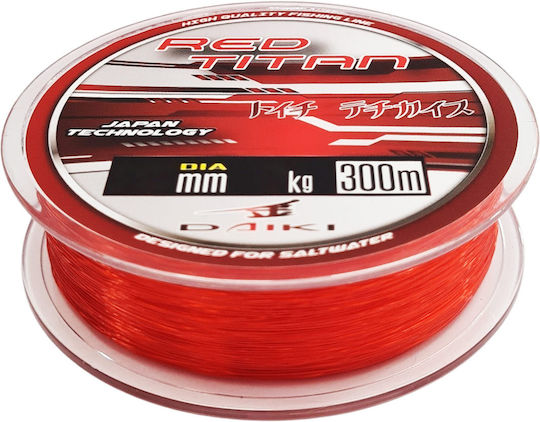 Πετονιά Daiki Red Titan 300 Μ 0,33 Χιλ 13 Κιλά
