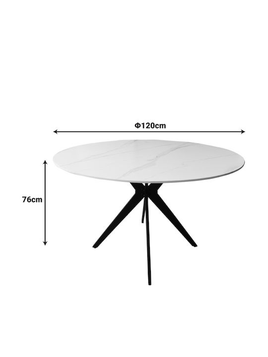 Τραπέζι Κουζίνας Bella με 4 Καρέκλες 120x120εκ.