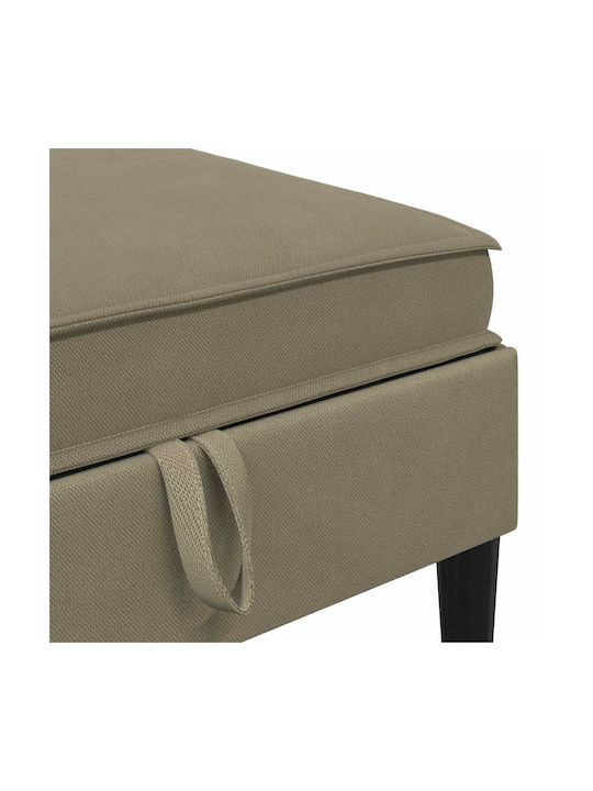 Ecksofa Samt mit Stauraum Khaki 70x70x40cm
