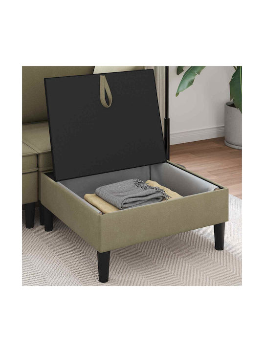 Ecksofa Samt mit Stauraum Khaki 70x70x40cm