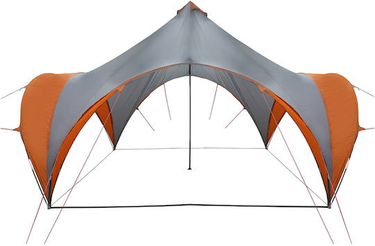 Partyzelt Grau Orange 400 X 400 X 320 cm 42028617
