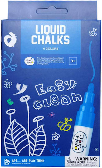 Liquid Chalk Markers Set 6 Pieces Washable Jarmelo