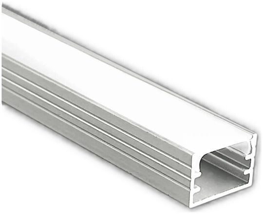 Profil de Aluminiu Led Benzi Acoperire Opal 2m V-tac 15x10mm 24296vt