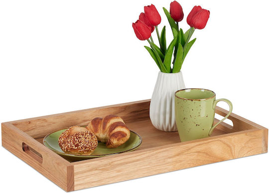 Relaxdays Hölzernes Serviertablett 46x31cm Relaxdays Hölzernes Serviertablett 46x31cm