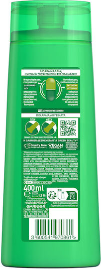 Garnier Fructis Non Stop Pure Cucumber Σαμπουάν Αναδόμησης/Θρέψης & Βαθύ Καθαρισμού για Λιπαρά Μαλλιά 400ml