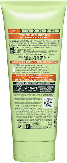 Garnier Fructis Keratin Sleek Shampoos Smoothing & Shine 200ml