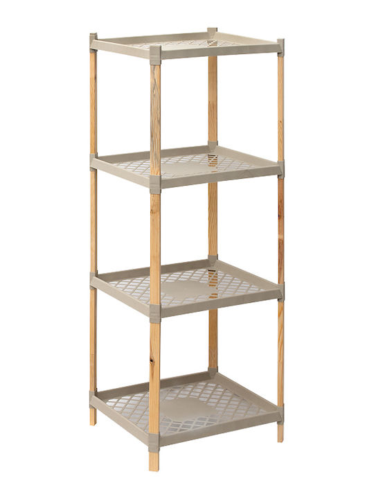 FixWood Boden Badezimmerregal Kunststoff 45x38x112cm Beige