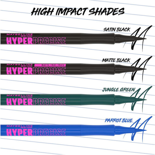 Maybelline Hyper Precise All Day Long Stay Pen Eye Liner Parrot Blue 9gr